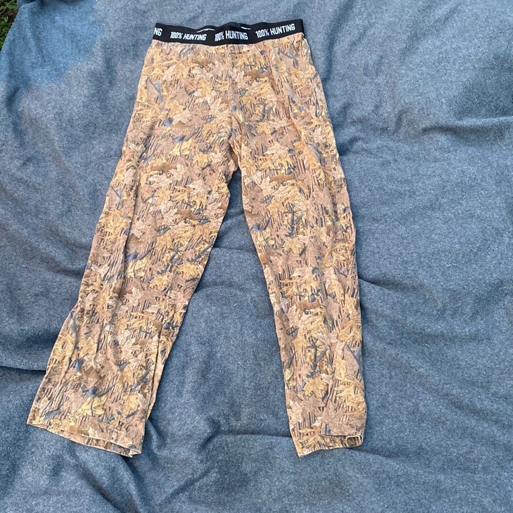 BCG Camo Athletic Pants SIZE L Boys Brown Black Lounge Elastic Waist Pants